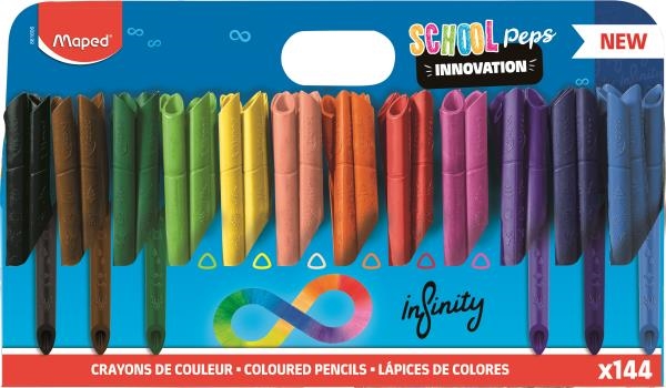 Image sur School pack de 144 crayons de couleur SCHOOL'PEPS INFINITY